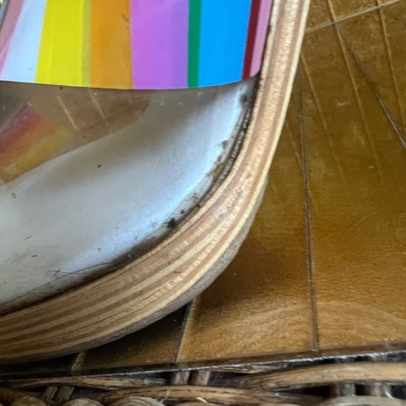 Vtg made in Hawaii island slipper wooden heel Meals 1960s Lucite - Picture 10 of 14